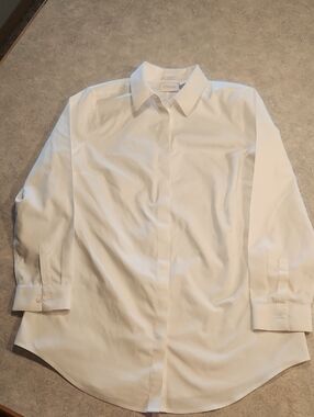 Chico's White Button-Up Dress Shirt